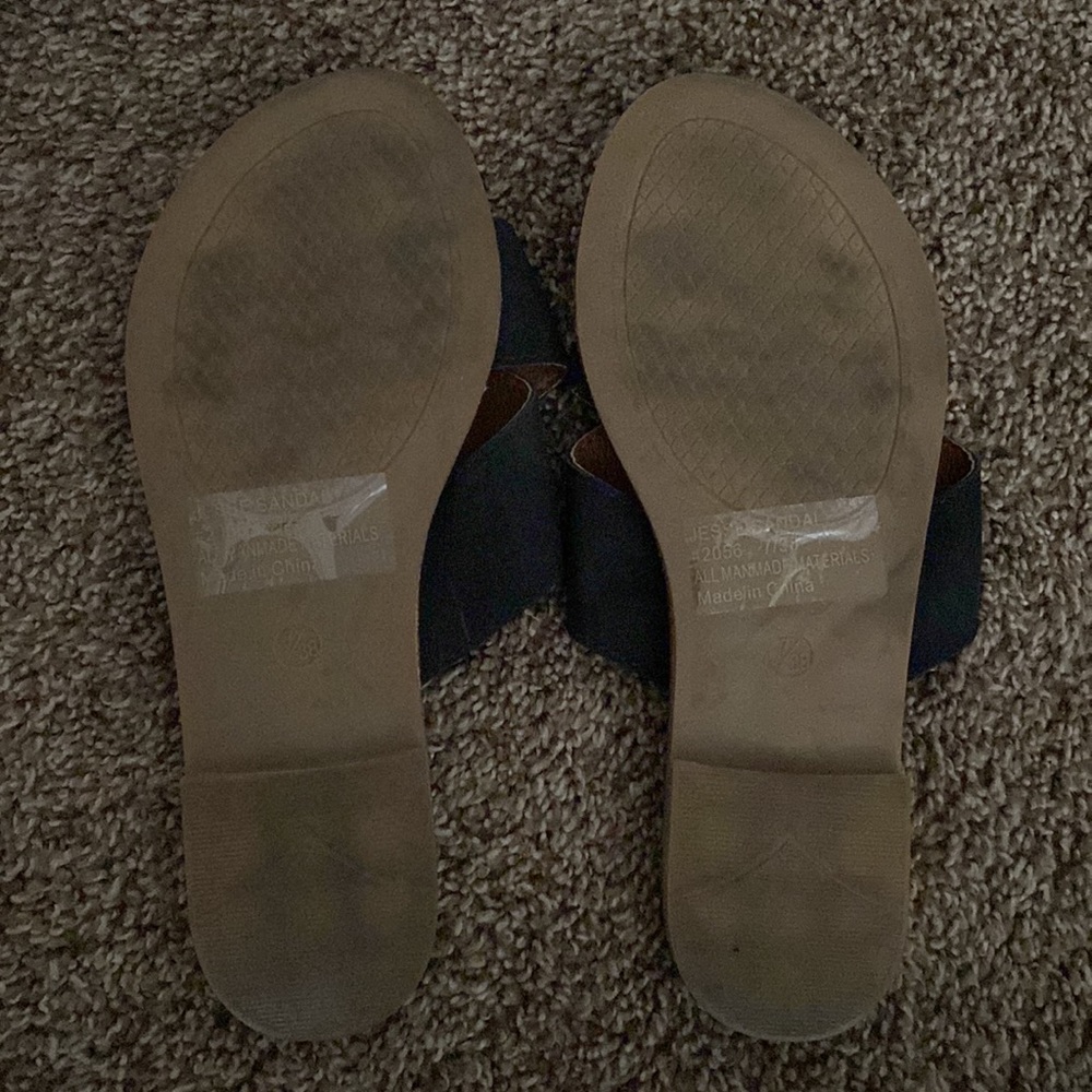 Brown sandals with black suede straps. Foam soles - Picture 5 of 6